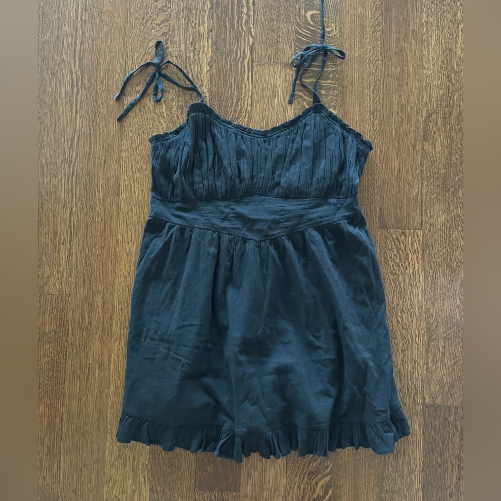 Aerie Plus Size Black Dress with Tie Straps